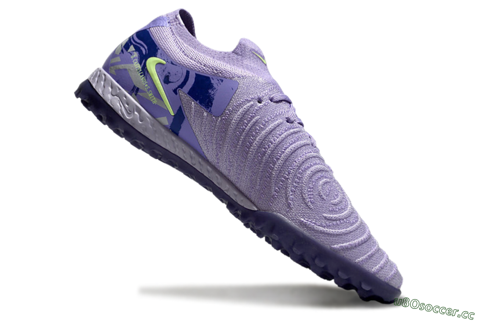 Men's Nike Phantom GX 2 Elite TF Artificial Turf Low-Tops Football Shoes - Purple/Yellow/White 4