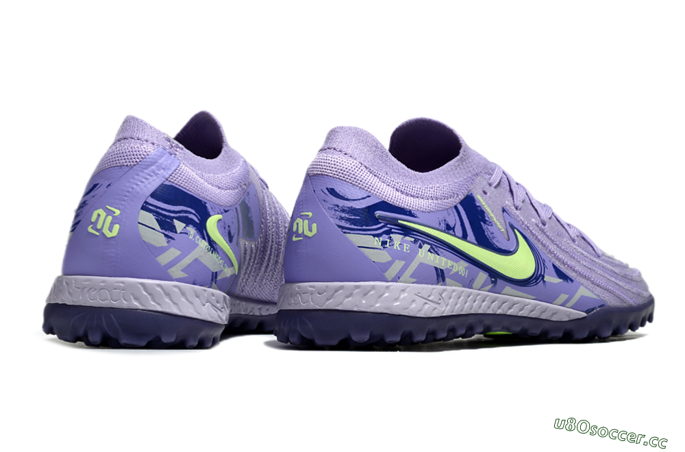 Men's Nike Phantom GX 2 Elite TF Artificial Turf Low-Tops Football Shoes - Purple/Yellow/White 6