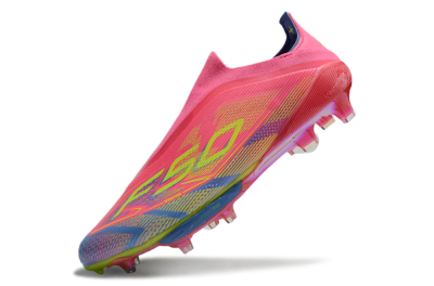 Men's didas F50+ Elite Lightstrike Pro Laceless FG Firm Ground Low-Tops Football Boots - Red/Yellow/Blue