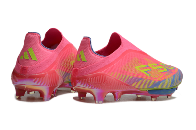 Men's didas F50+ Elite Lightstrike Pro Laceless FG Firm Ground Low-Tops Football Boots - Red/Yellow/Blue