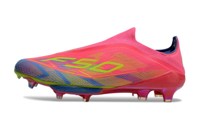 Men's didas F50+ Elite Lightstrike Pro Laceless FG Firm Ground Low-Tops Football Boots - Red/Yellow/Blue