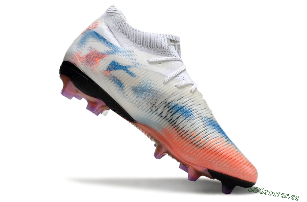 Men's Puma Future 8 Ultimate FG Firm Ground Low-Tops Football Boots - White/Pink/Blue 4