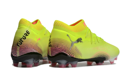 Men's Puma Future 8 Ultimate FG Firm Ground Low-Tops Football Boots - Yellow/Black/Pink