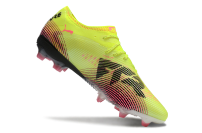 Men's Puma Future 8 Ultimate FG Firm Ground Low-Tops Football Boots - Yellow/Black/Pink
