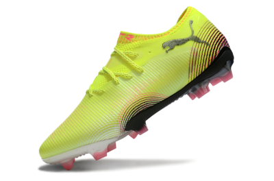 Men's Puma Future 8 Ultimate FG Firm Ground Low-Tops Football Boots - Yellow/Black/Pink