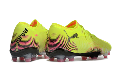 Men's Puma Future 8 Ultimate FG Firm Ground Low-Tops Football Boots - Yellow/Black/Pink