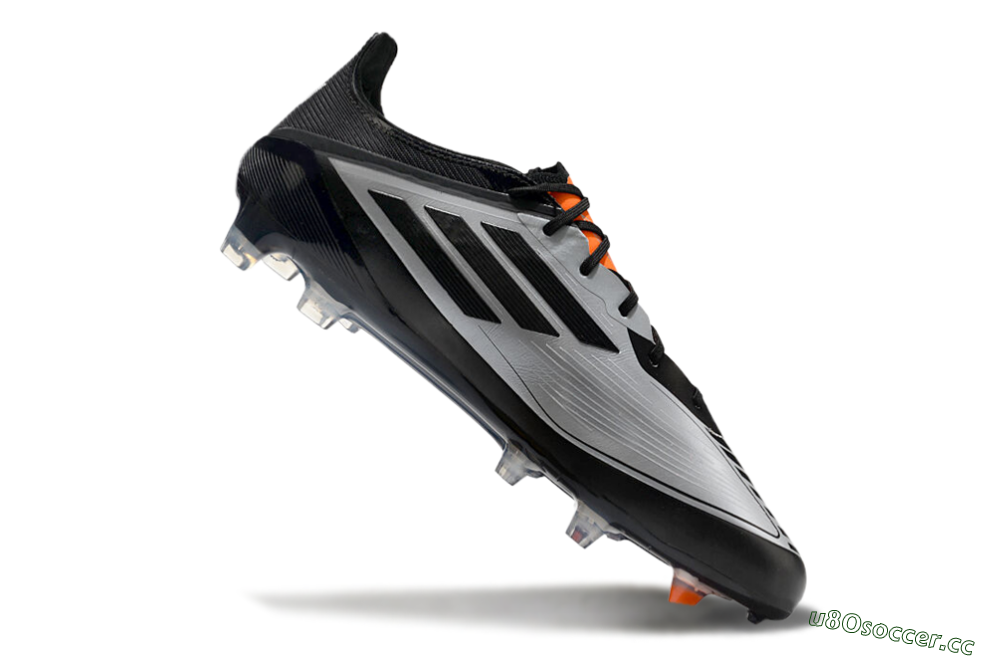 Men's Adidas F50 Elite Messi FG Firm Ground Low-Tops Football Boots - Silver/Black/Orange 4