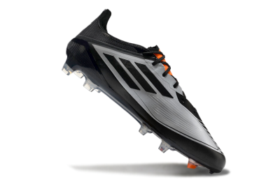 Men's Adidas F50 Elite Messi FG Firm Ground Low-Tops Football Boots - Silver/Black/Orange