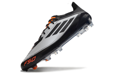 Men's Adidas F50 Elite Messi FG Firm Ground Low-Tops Football Boots - Silver/Black/Orange