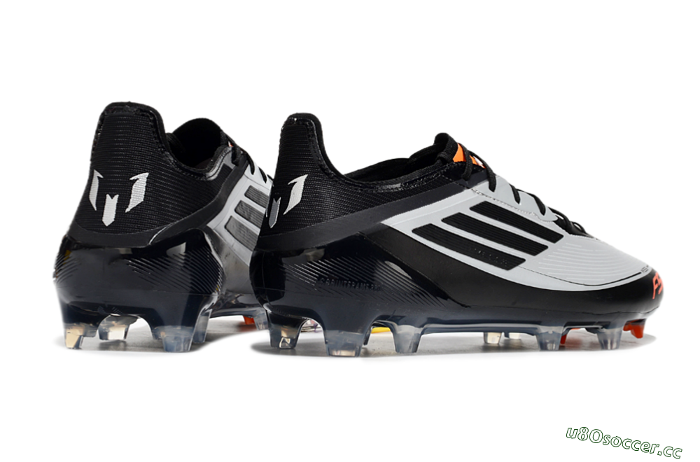 Men's Adidas F50 Elite Messi FG Firm Ground Low-Tops Football Boots - Silver/Black/Orange 6