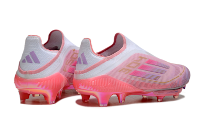 Men's Adidas F50+ Lightstrike Elite Laceless 304 FG Firm Ground Low-Tops Football Boots - Pink/Purple/Gold