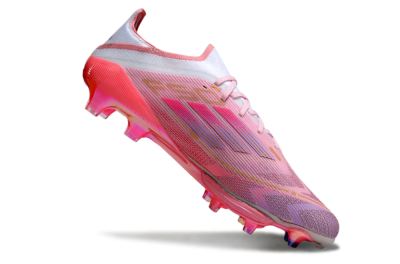 Men's Adidas F50+ Lightstrike 304+ Elite FG Firm Ground Low-Tops Football Boots - Pink/Gold/White