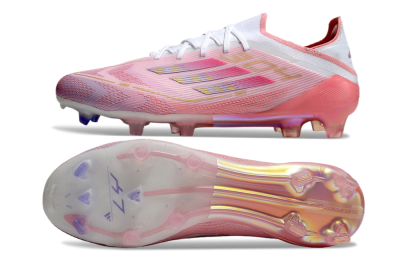 Men's Adidas F50 Elite FG Firm Ground Low-Tops Football Boots - Purple/White/Pink