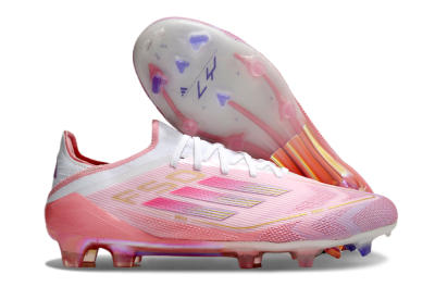 Men's Adidas F50 Elite FG Firm Ground Low-Tops Football Boots - Purple/White/Pink