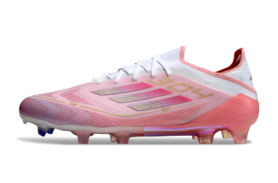 Men's Adidas F50 Elite FG Firm Ground Low-Tops Football Boots - Purple/White/Pink