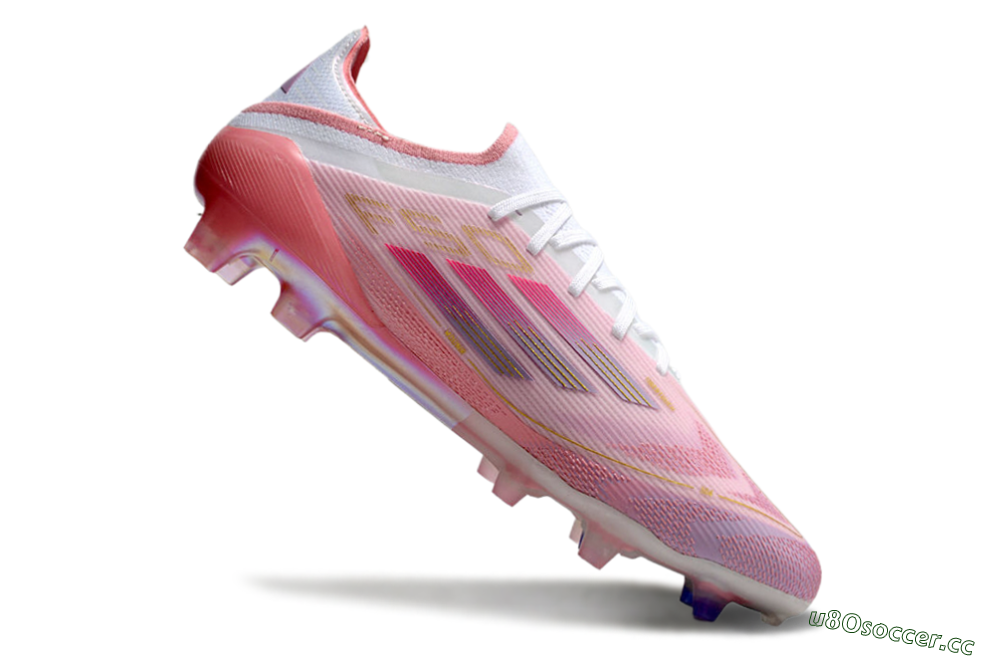 Men's Adidas F50 Elite FG Firm Ground Low-Tops Football Boots - Purple/White/Pink 4