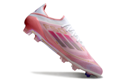 Men's Adidas F50 Elite FG Firm Ground Low-Tops Football Boots - Purple/White/Pink