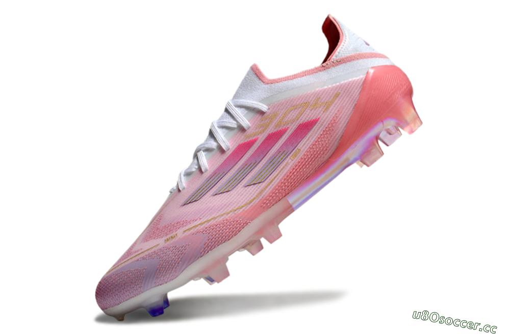 Men's Adidas F50 Elite FG Firm Ground Low-Tops Football Boots - Purple/White/Pink 5