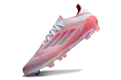 Men's Adidas F50 Elite FG Firm Ground Low-Tops Football Boots - Purple/White/Pink