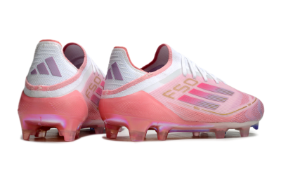 Men's Adidas F50 Elite FG Firm Ground Low-Tops Football Boots - Purple/White/Pink