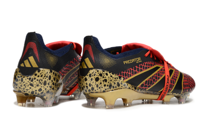 Men's Adidas Predator Elite Foldover Tongue FG Firm Ground Low-Tops Football Boots - Red/Black/Gold