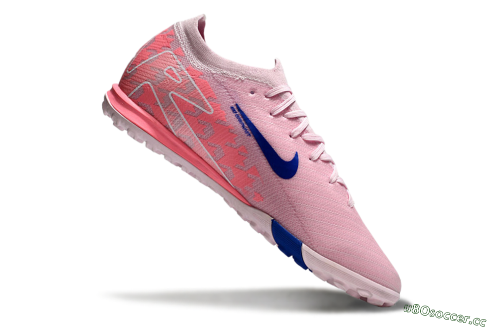 Men's Nike Air Zoom Mercurial Vapor 16 Elite TF Artificial Turf Low-Tops Football Shoes - Pink/Blue/White 4