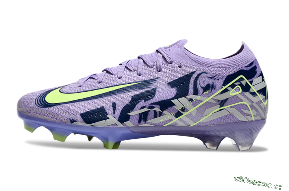 Men's Nike Air Zoom Mercurial Vapor 16 Elite FG Firm Ground Low-Tops Football Boots - Purple/Yellow/White 0