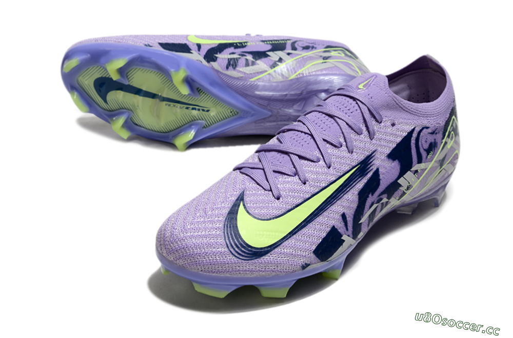 Men's Nike Air Zoom Mercurial Vapor 16 Elite FG Firm Ground Low-Tops Football Boots - Purple/Yellow/White 3