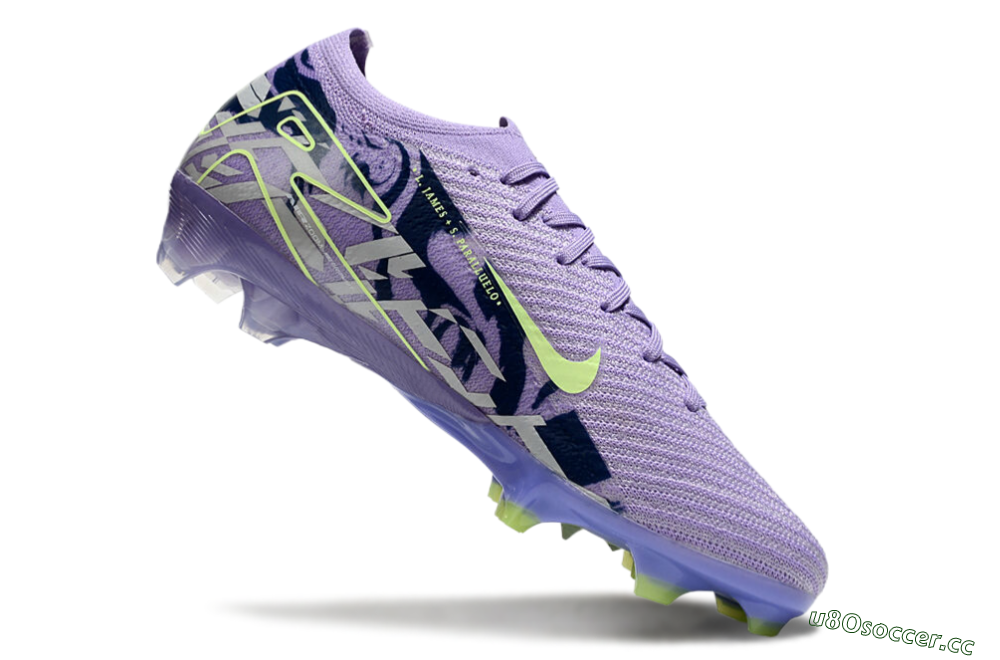 Men's Nike Air Zoom Mercurial Vapor 16 Elite FG Firm Ground Low-Tops Football Boots - Purple/Yellow/White 4
