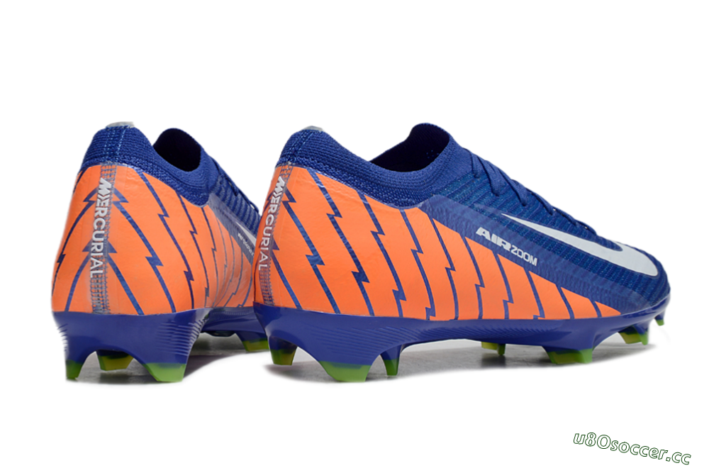 Men's Nike Air Zoom Mercurial Vapor 16 Elite FG Firm Ground Low-Tops Football Boots - Blue/White/Orange 6