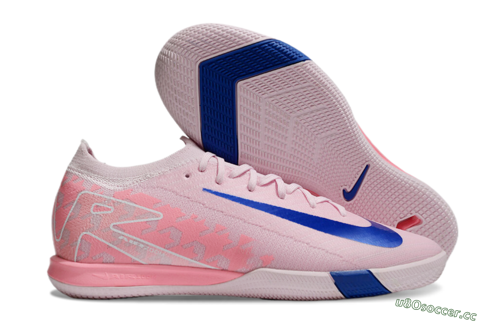 Unisex Nike Air Zoom Mercurial Vapor 16 Elite IC Indoor & Futsal Low-Tops Football Shoes - Pink/Blue/White 2