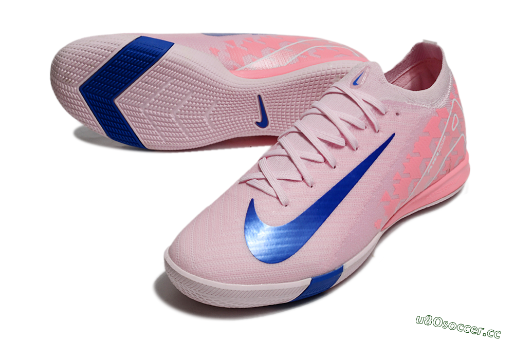 Unisex Nike Air Zoom Mercurial Vapor 16 Elite IC Indoor & Futsal Low-Tops Football Shoes - Pink/Blue/White 3