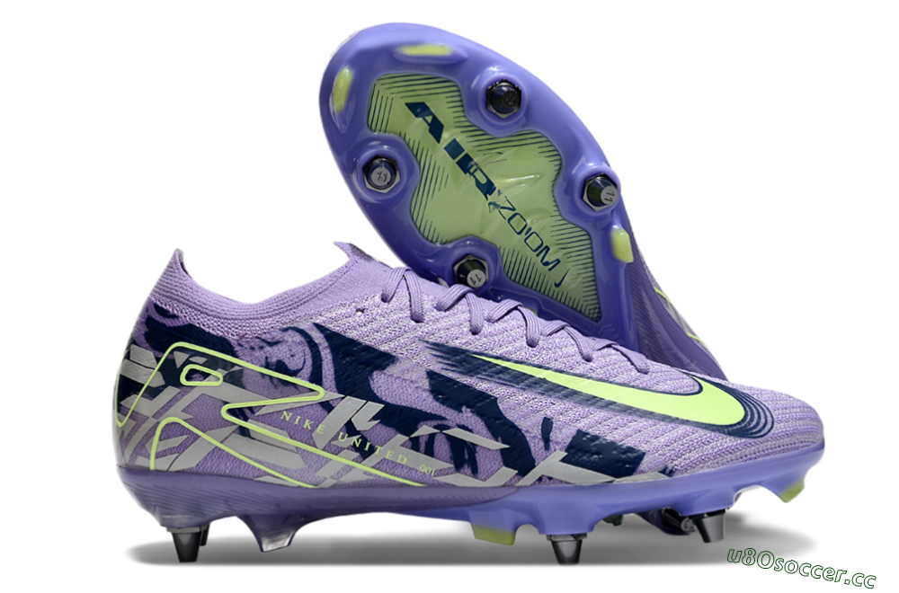 Men's Nike Air Zoom Mercurial Vapor 16 Elite SG Soft Ground Low-Tops Football Boots - Purple/Yellow/White 2