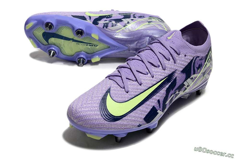 Men's Nike Air Zoom Mercurial Vapor 16 Elite SG Soft Ground Low-Tops Football Boots - Purple/Yellow/White 3