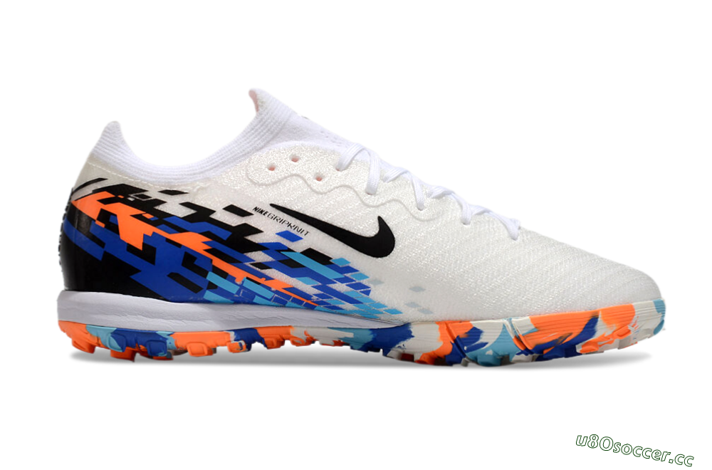 Unisex Nike Air Zoom Mercurial Vapor 16 Elite TF Artificial Turf Low-Tops Football Shoes - White/Blue/Orange 7