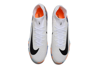 Unisex Nike Air Zoom Mercurial Superfly 10 Elite TF Artificial Turf High-Tops Football Shoes - White/Blue/Orange