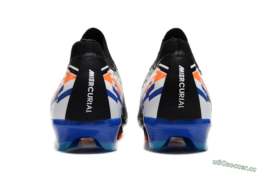 Unisex Nike Air Zoom Mercurial Vapor 16 Elite FG Firm Ground Low-Tops Football Boots - Black/Blue/Orange 5