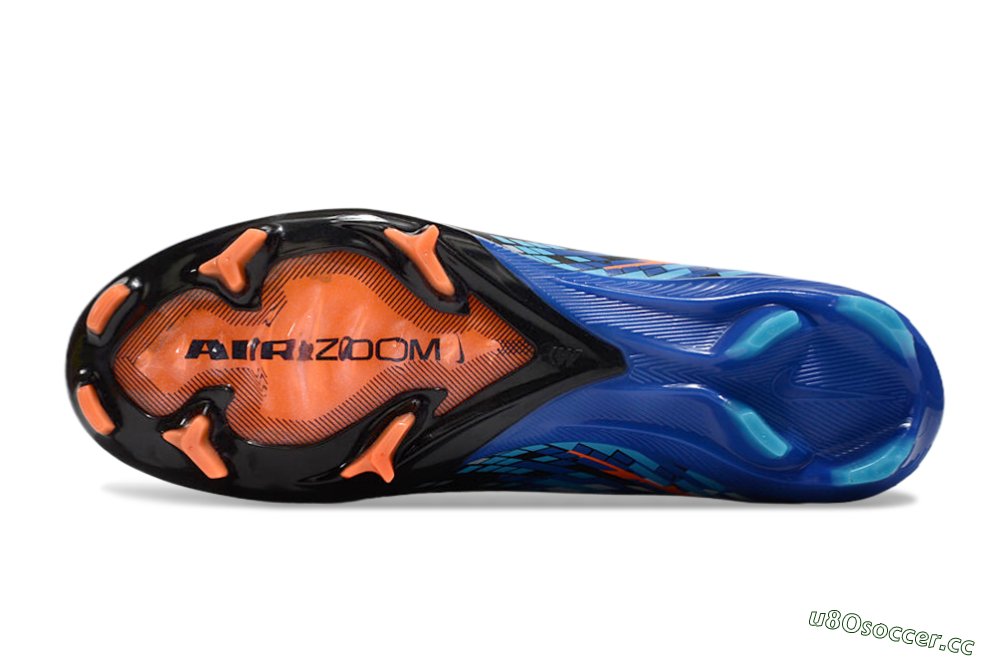 Unisex Nike Air Zoom Mercurial Vapor 16 Elite FG Firm Ground Low-Tops Football Boots - Black/Blue/Orange 6