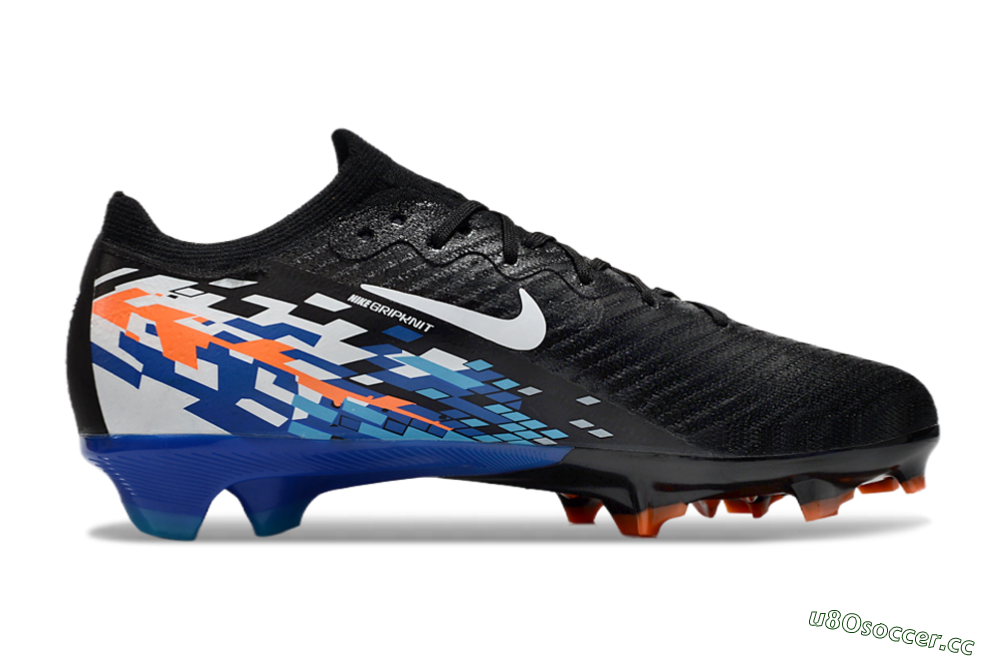 Unisex Nike Air Zoom Mercurial Vapor 16 Elite FG Firm Ground Low-Tops Football Boots - Black/Blue/Orange 7