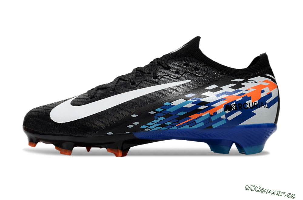 Unisex Nike Air Zoom Mercurial Vapor 16 Elite FG Firm Ground Low-Tops Football Boots - Black/Blue/Orange 0