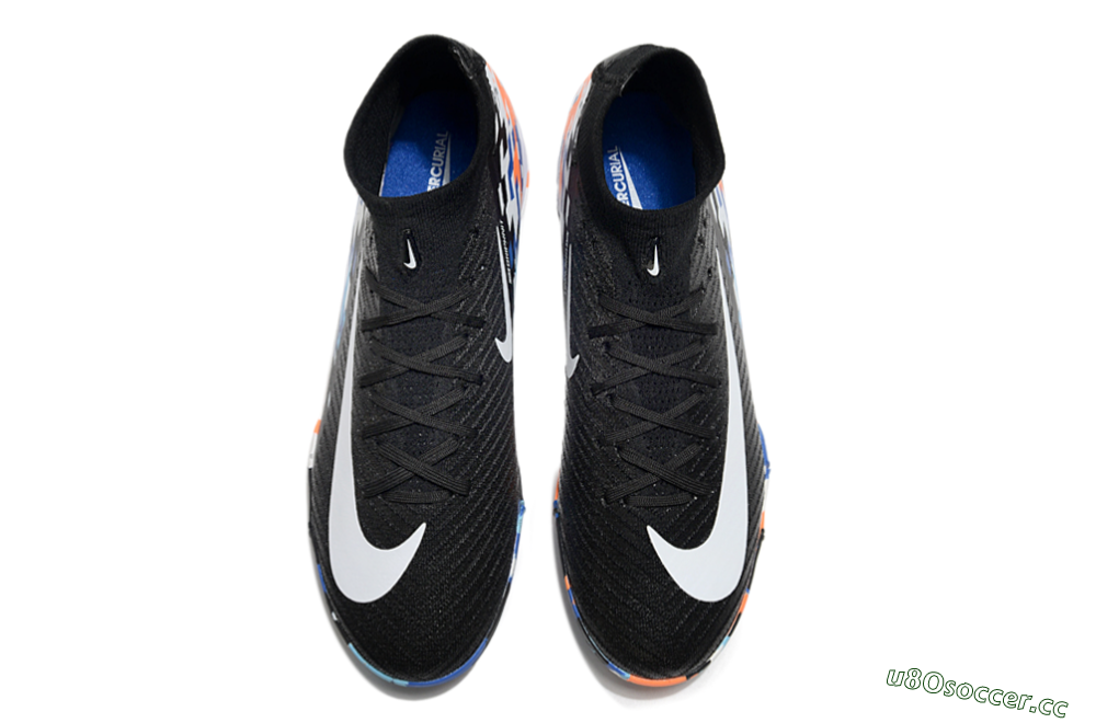 Unisex Nike Air Zoom Mercurial Superfly 10 Elite TF Artificial Turf High-Tops Football Shoes - Black/Blue/Orange 4