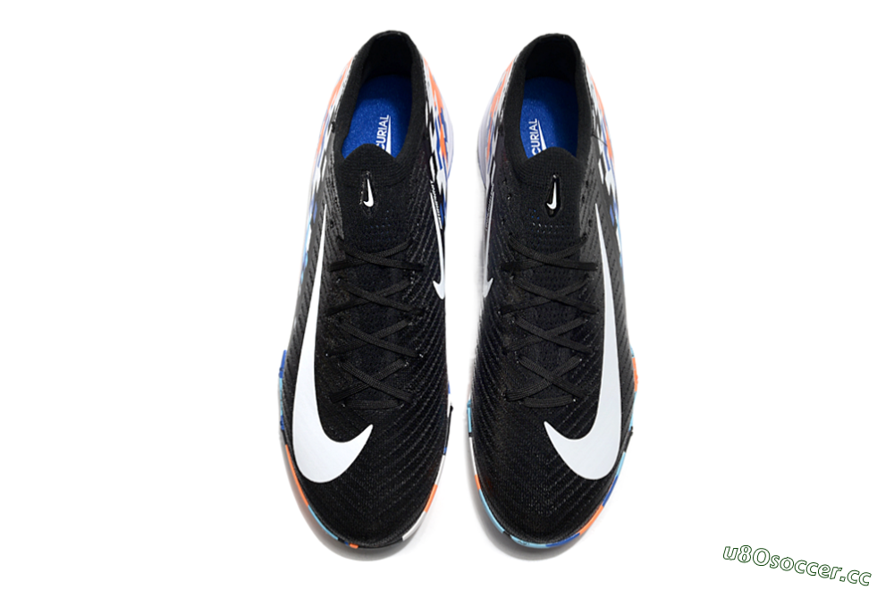 Unisex Nike Air Zoom Mercurial Vapor 16 Elite TF Artificial Turf Low-Tops Football Shoes - Black/Blue/Orange 4