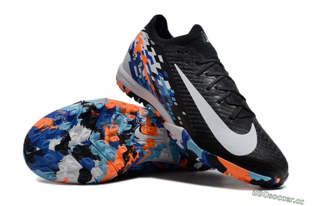 Unisex Nike Air Zoom Mercurial Vapor 16 Elite TF Artificial Turf Low-Tops Football Shoes - Black/Blue/Orange 3