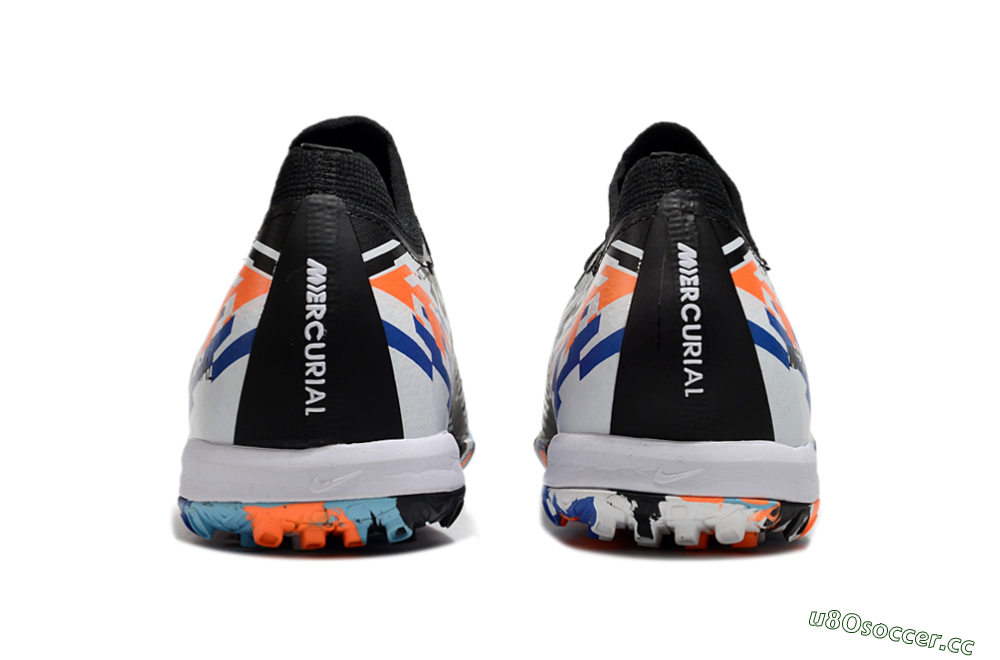 Unisex Nike Air Zoom Mercurial Vapor 16 Elite TF Artificial Turf Low-Tops Football Shoes - Black/Blue/Orange 5