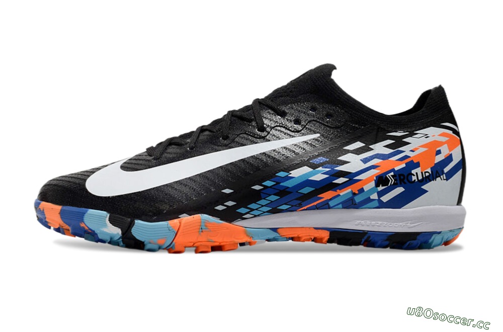 Unisex Nike Air Zoom Mercurial Vapor 16 Elite TF Artificial Turf Low-Tops Football Shoes - Black/Blue/Orange 0