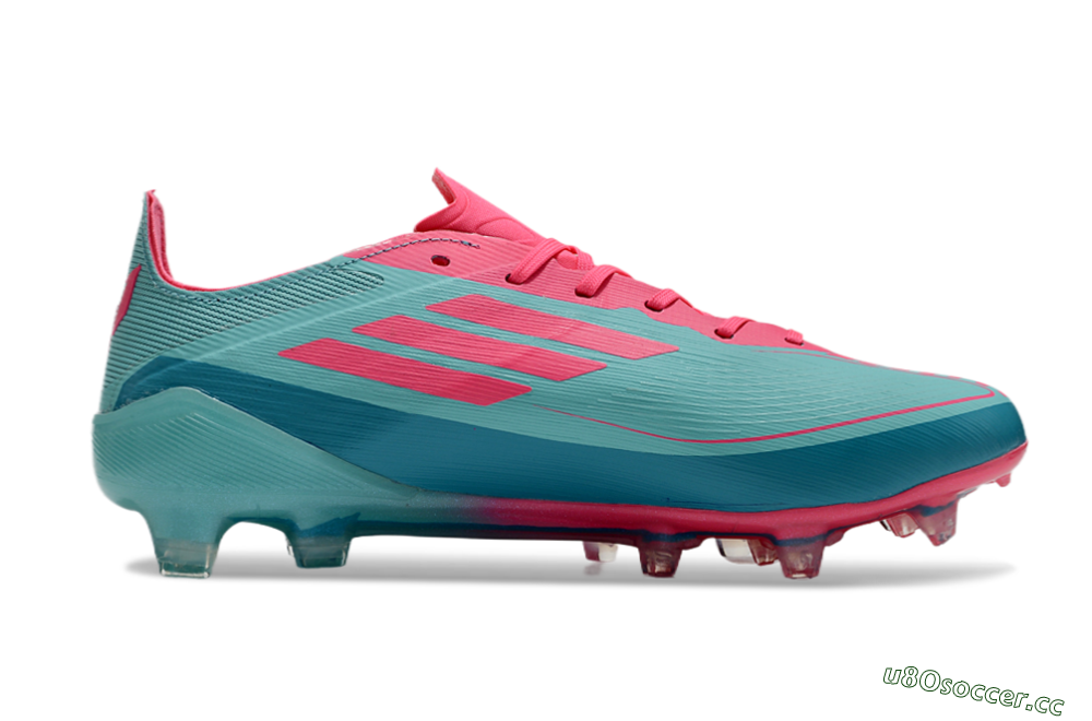 Unisex Adidas F50+ Elite FG Firm Ground Low-Tops Football Boots - Jade/Pink/White 7
