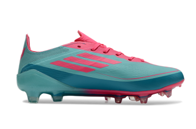 Unisex Adidas F50+ Elite FG Firm Ground Low-Tops Football Boots - Jade/Pink/White