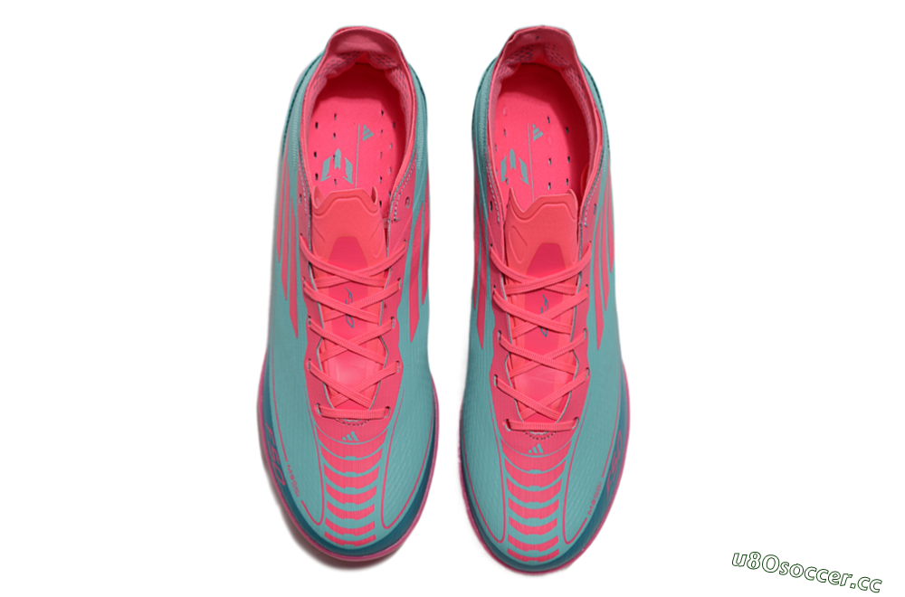 Unisex Adidas F50 Elite TF Artificial Turf Low-Tops Football Shoes - Jade/Pink/White 4