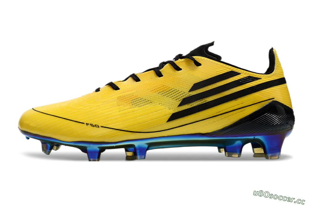 Men's Adidas F50 Elite FG Firm Ground Low-Tops Football Boots - Yellow/Black/Gold 0