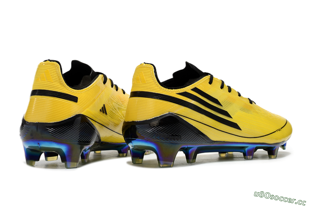 Men's Adidas F50 Elite FG Firm Ground Low-Tops Football Boots - Yellow/Black/Gold 6